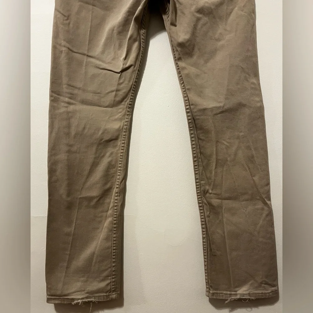 LEVI’S 501 Original Fit Twill Mens Jeans 34x32 Straight Leg Tan - Picture 8 of 12
